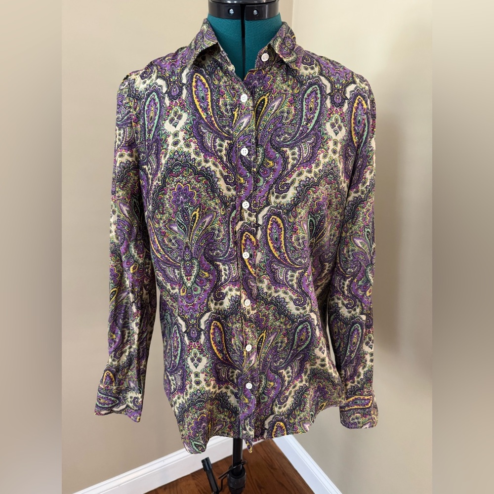 J. Crew Multicolor Paisley Button Down Shirt